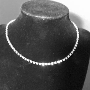 Clear Swarovski Rhinestone Crystal Choker Necklace
